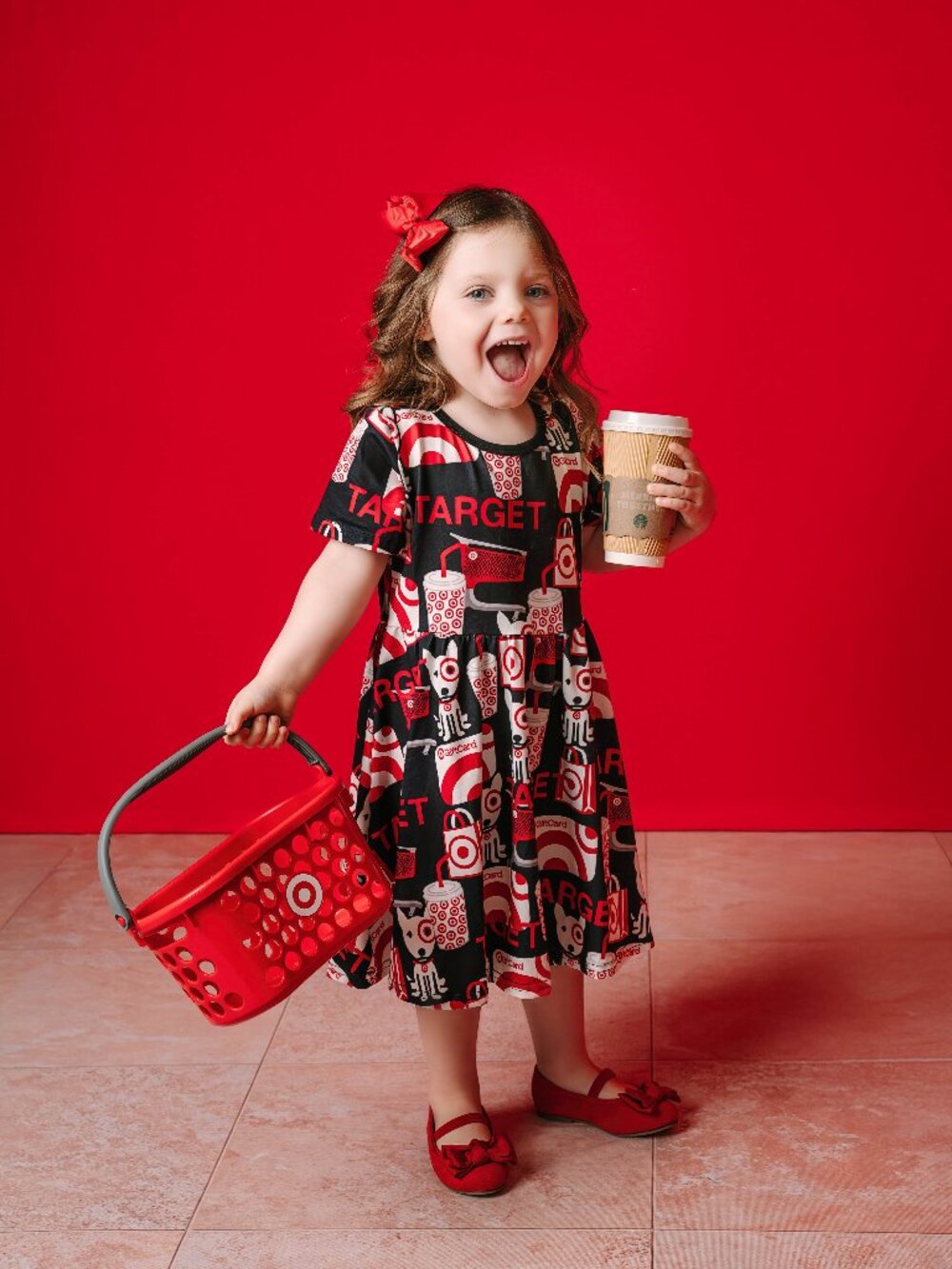 Boutique Handmade Target Bullseye Theme Twirl Dress Size, multiple sizes
